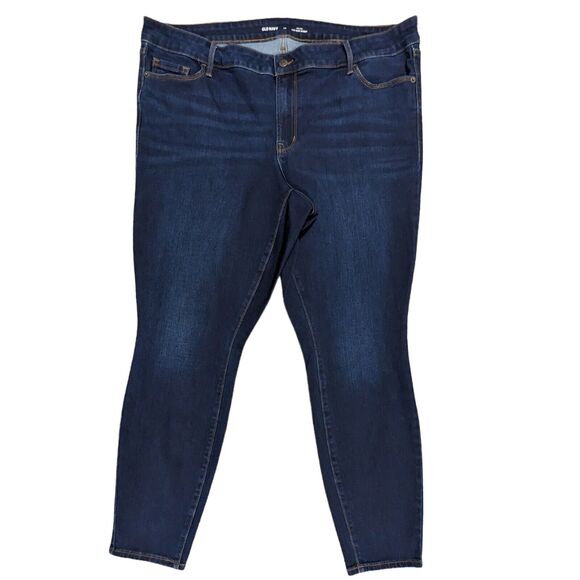 Old Navy Pop Icon Skinny Jeans Women‎ Size 20 Inseam 29" Mid-Rise Blue - Picture 1 of 14
